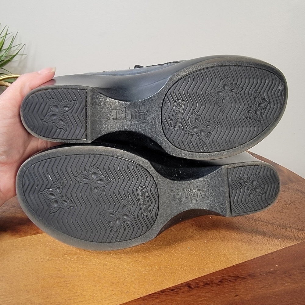 Alegria Eryn Women's Slip-On Shoes - Black Blue Clogs Size 36 - Picture 12 of 16